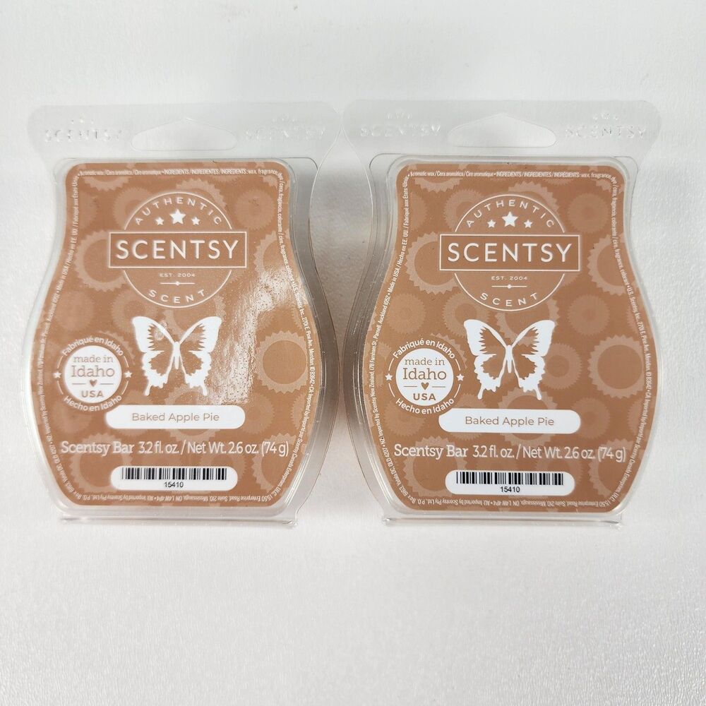 Scentsy Wax Bar Baked Apple Pie 3.2 Fl. OZ Lot of 2